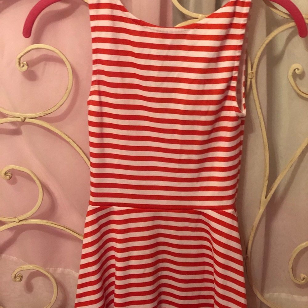 H&M divided stripe flare dress